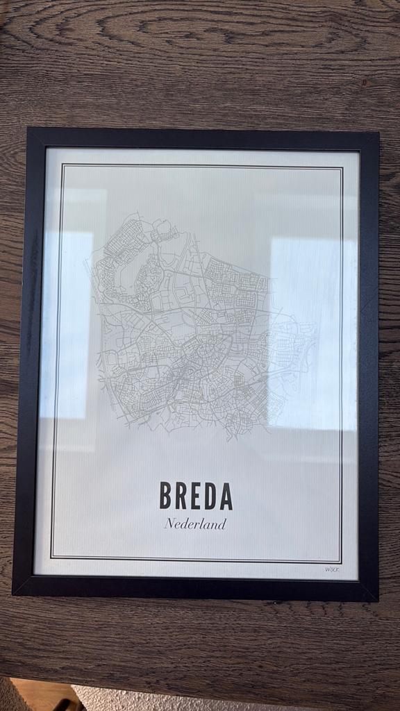 Wijck poster inclusief lijst - Breda, Ophalen, Zo goed als nieuw