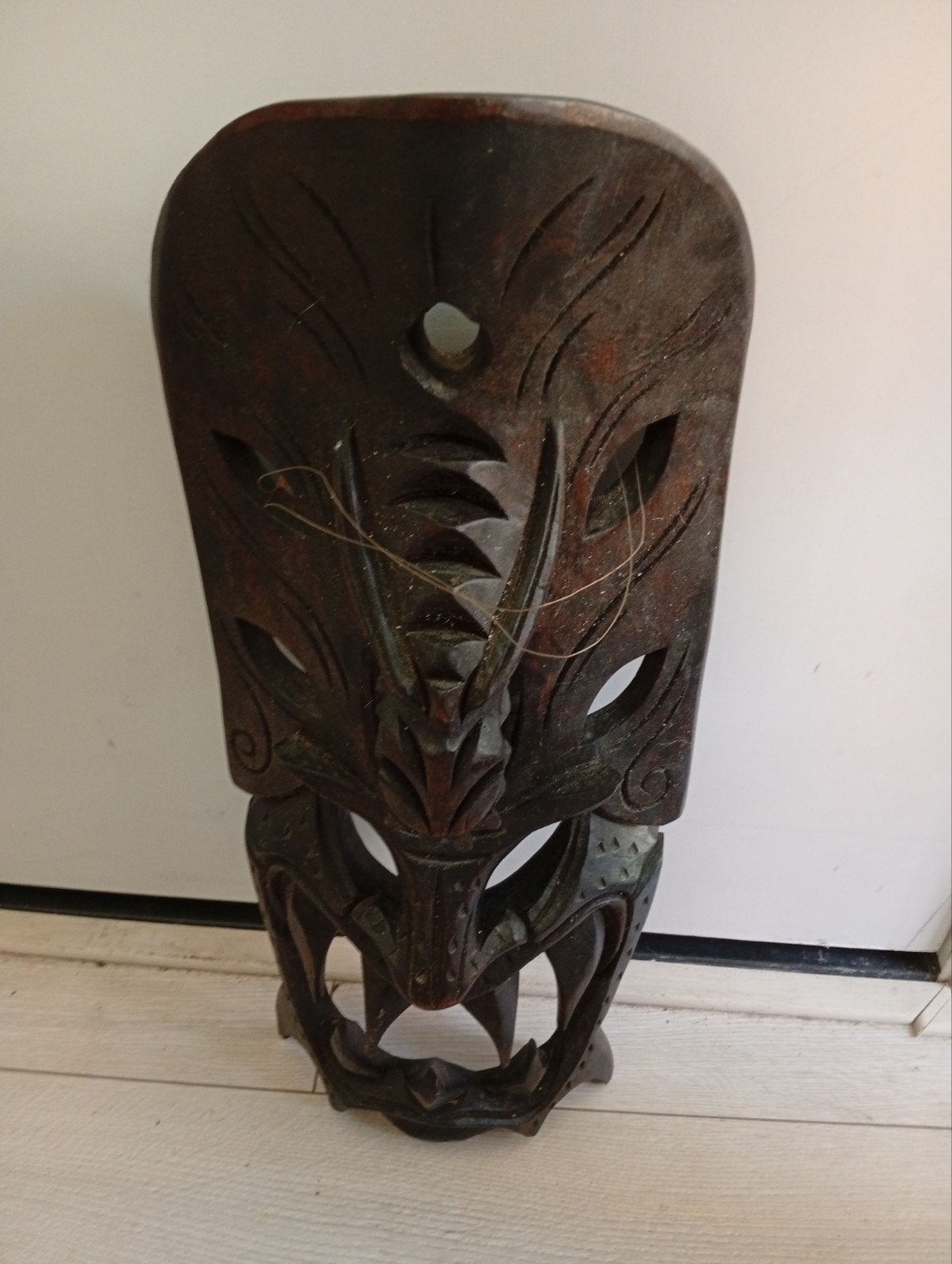 Uniek Houten Masker - Afrikaanse Stijl, Antiek en Kunst, Hout, Bruin, Afrika, Masker