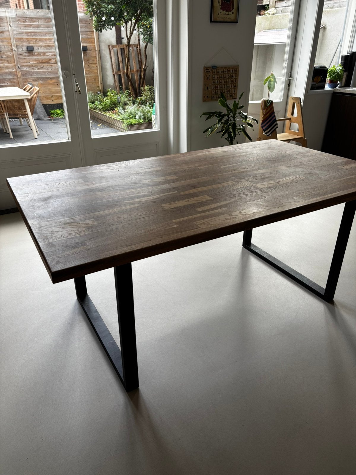 Wooden oak table, Huis en Inrichting, Ophalen, Gebruikt, Eikenhout, 50 tot 100 cm