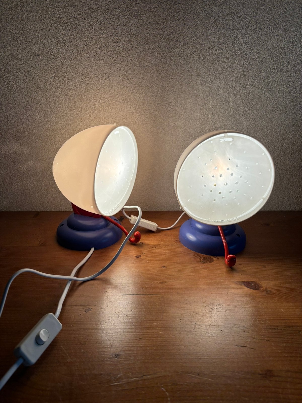 Vintage Ikea Smyg tafellampen/ wandlampen Memphis style, Ophalen of Verzenden, Gebruikt, Kunststof