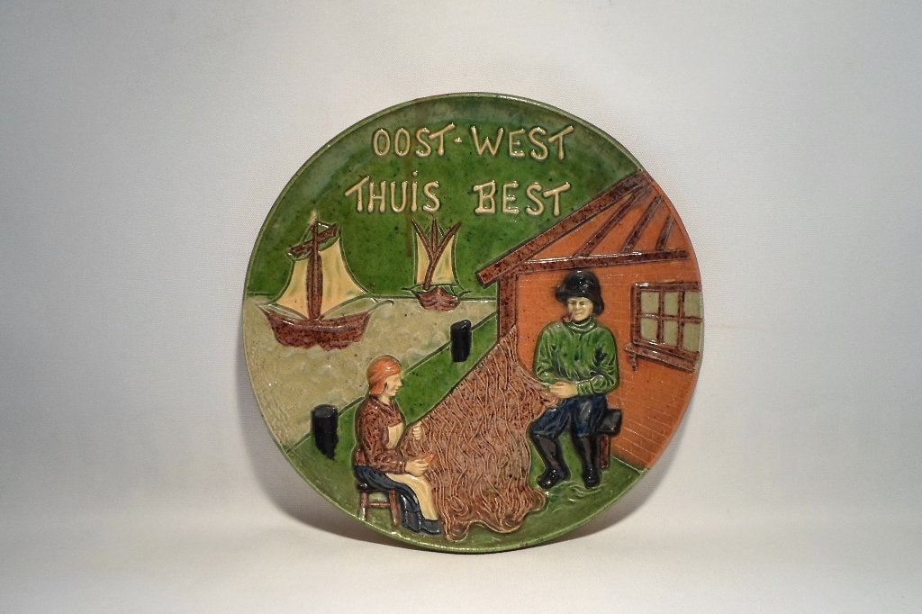 Vlaams Aardewerk Bord Vissers, Antiek en Kunst, Ophalen of Verzenden