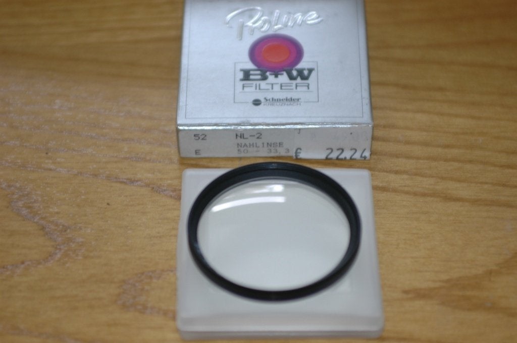 B+W 52mm NL2 Voorzet close-up lens in originele doos, B+W, Ophalen of Verzenden, 50 tot 60 mm, Nieuw