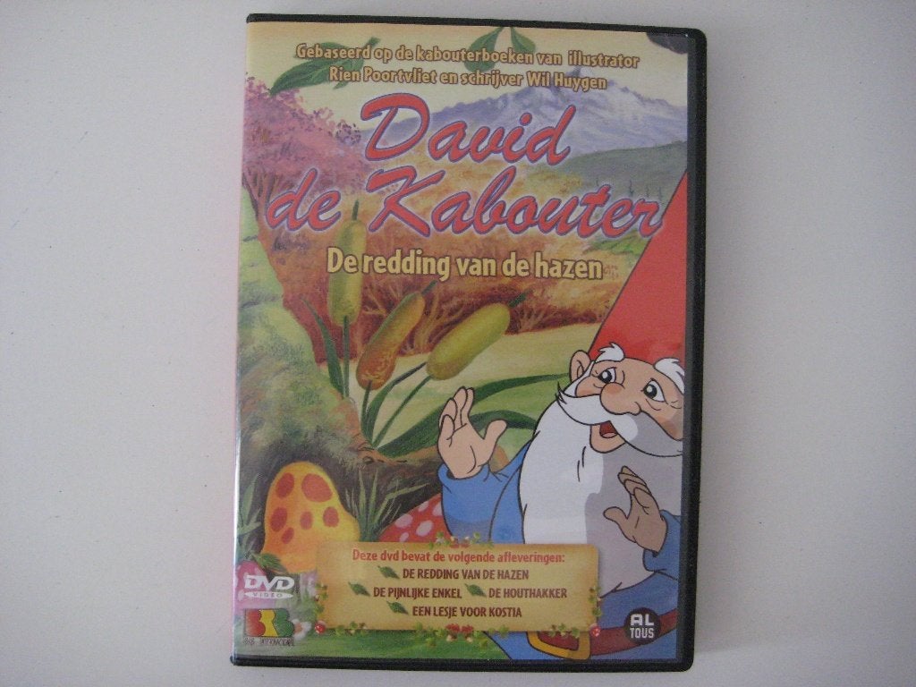 2 kinder dvd's David de kabouter, Alle leeftijden, Overige soorten, Zo goed als nieuw, Ophalen of Verzenden