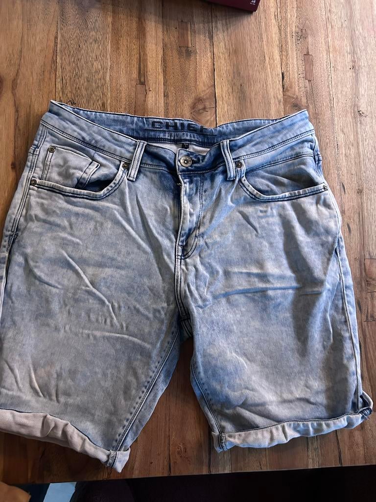 Chief Denim jeans short maat L, Ophalen of Verzenden, Gedragen, Blauw, Overige jeansmaten