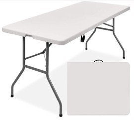 inklapbare tafel geschikt voor 6 personen, Ophalen, Kunststof, Nieuw, 50 tot 100 cm