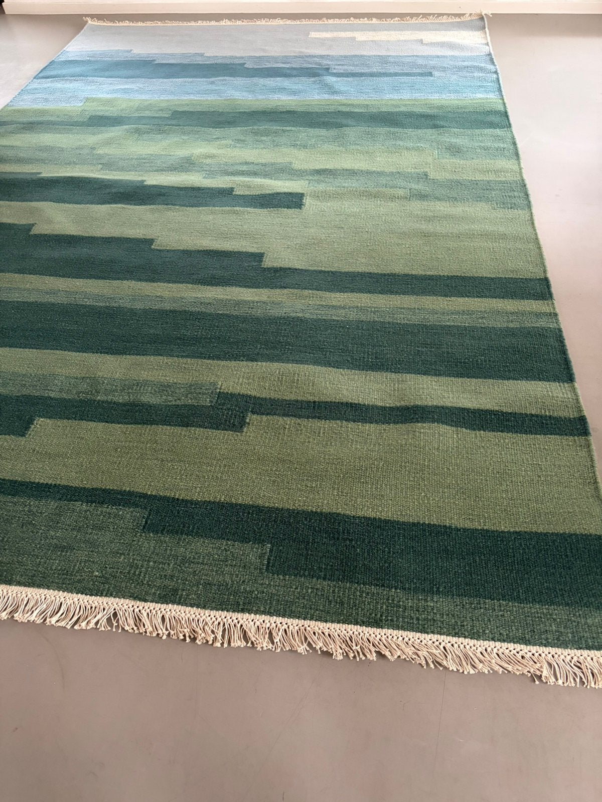 NIEUW handgeweven groot wollen vloerkleed Schiermonnikoog, Geen, Geen, Ophalen of Verzenden, 200 cm of meer