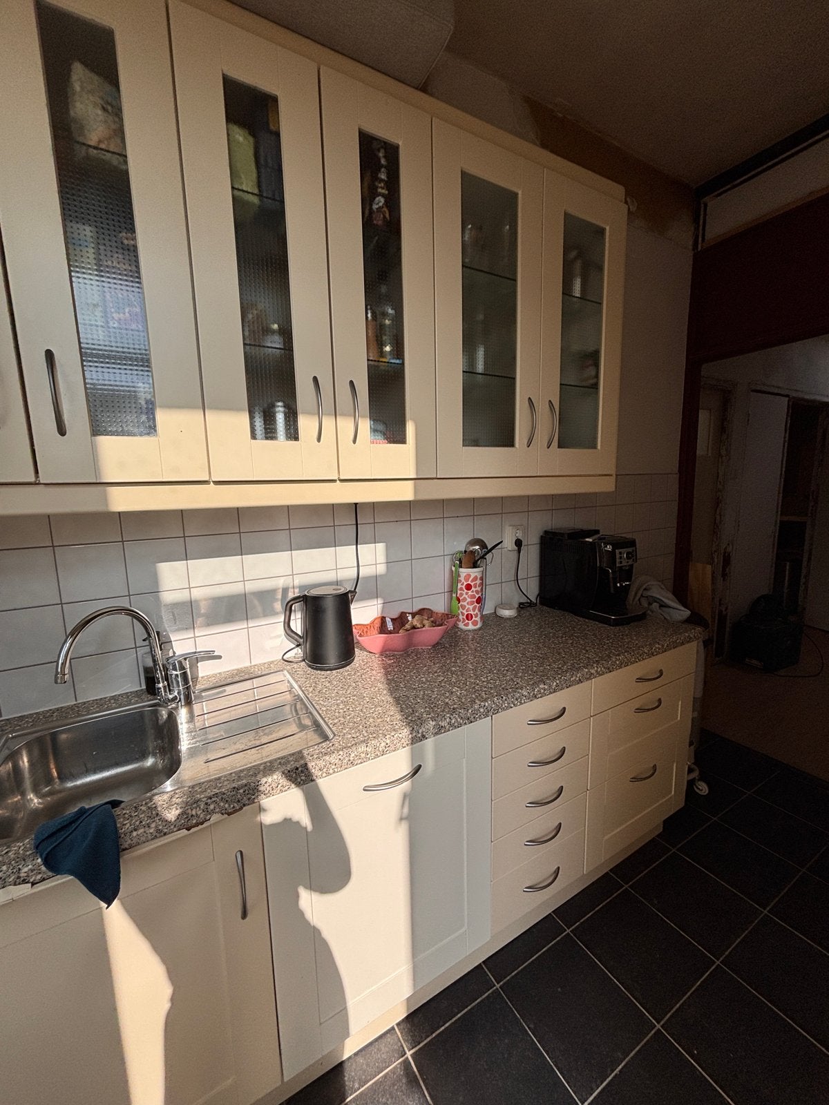 Complete keuken met inbouwapparatuur, Ophalen, Gebruikt, Enkelwandige keuken, Kunststof