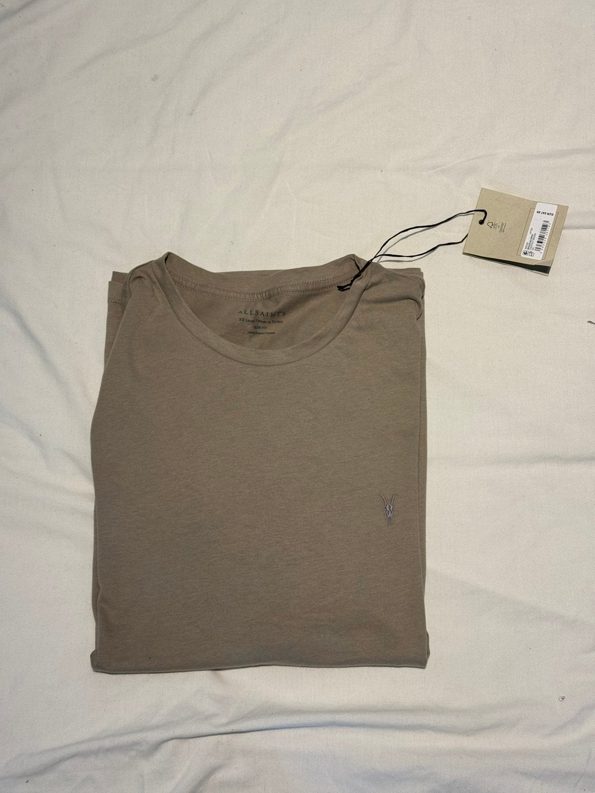 AllSaints Brace T-Shirt Chestnut Brown XXL Nieuw, Ophalen of Verzenden, Zo goed als nieuw, Overige maten, Bruin