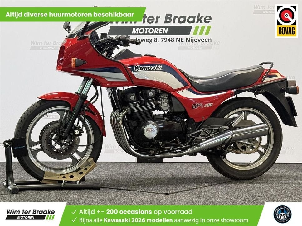 Kawasaki GPZ 400 (bj 1996) 29.179 km, 4 cilinders, Motorrijbewijs A, Bedrijf, Onbekend