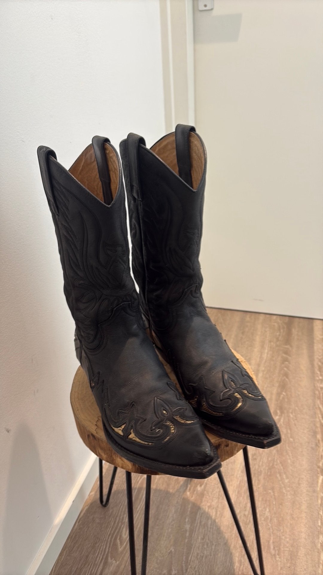 Sendra boots cowboy laarzen mt 41 zwart met python, Verzenden, Zwart, Boots, Zo goed als nieuw