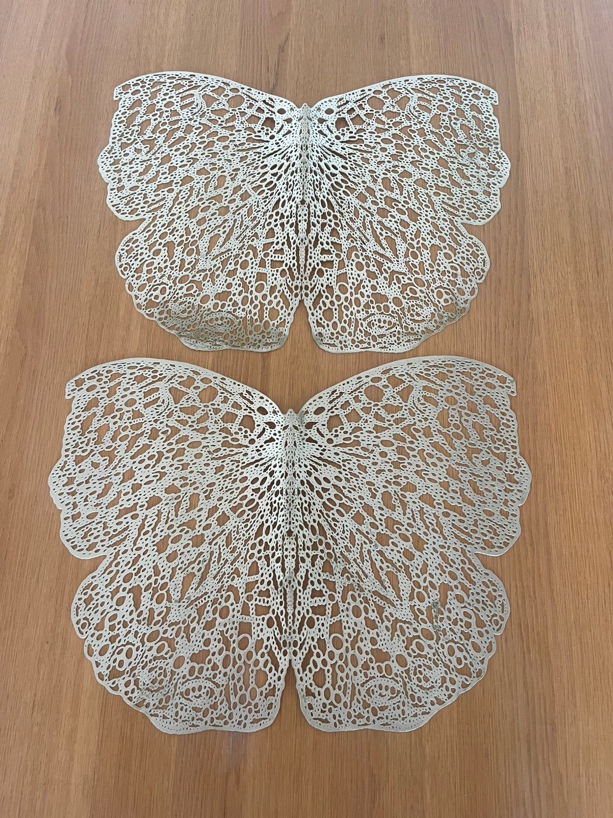 ZARA HOME Set van 2 decoratieve vlinders, goudkleurig metaal, Ophalen of Verzenden, Zo goed als nieuw, Goud, Metaal