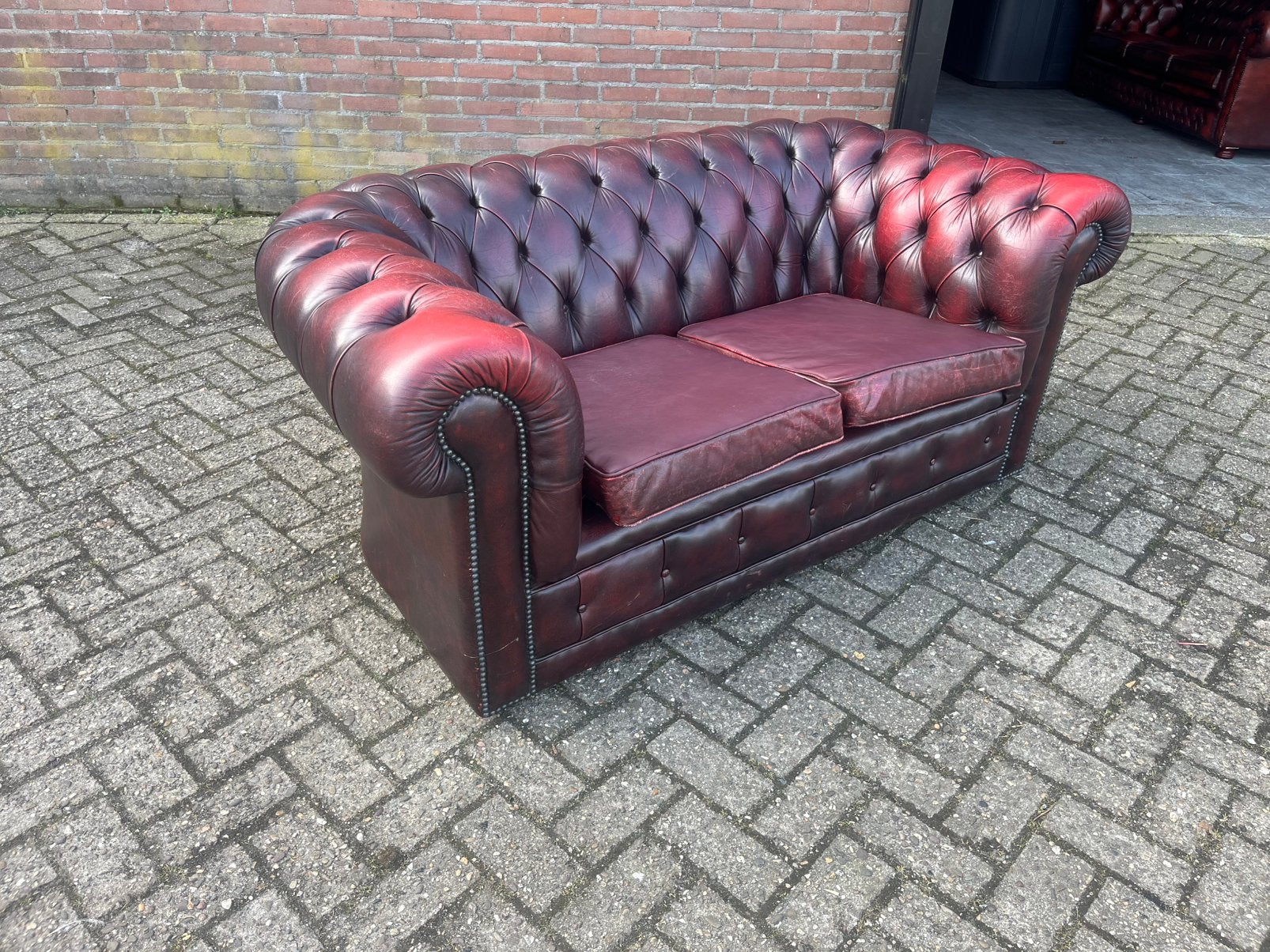 Chesterfield, Huis en Inrichting, Banken | Bankstellen, Gebruikt, 150 tot 200 cm, Tweepersoons, 75 tot 100 cm