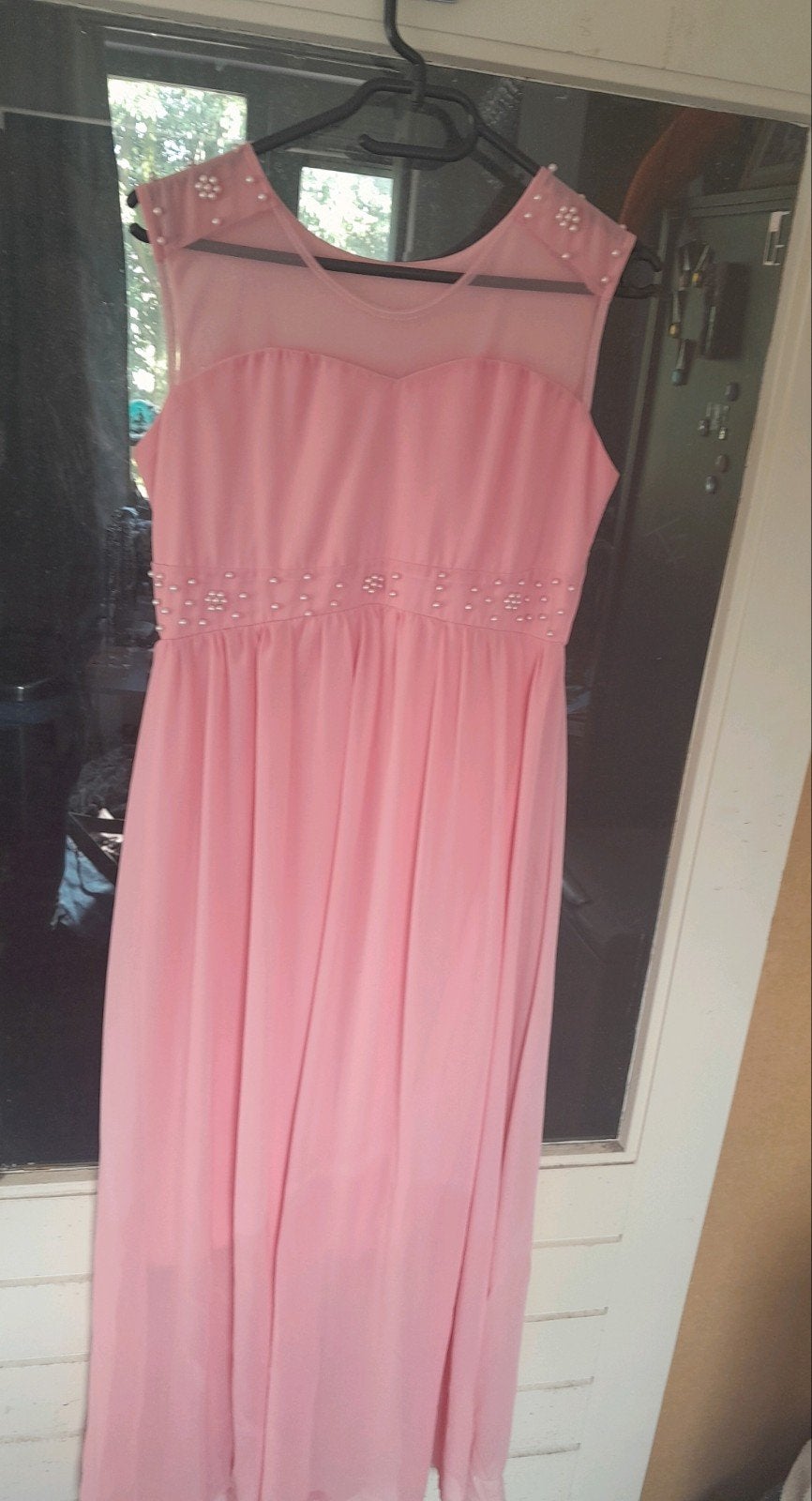 Roze maxi jurk met parels - Pink Rose, Kleding | Dames, Pink Rose, Maat 42/44 (L), Ophalen of Verzenden, Zo goed als nieuw