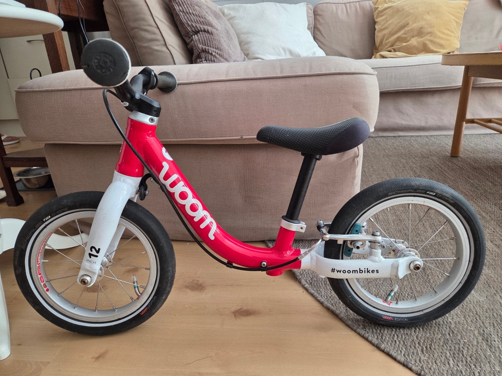 Woom loopfiets rood, Ophalen, Velgrem, Woom, 16 tot 20 inch