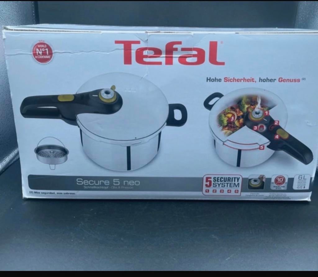 Nieuwe Tefal Secure 5 Neo Snelkookpan - 6L, Ophalen of Verzenden, Zo goed als nieuw