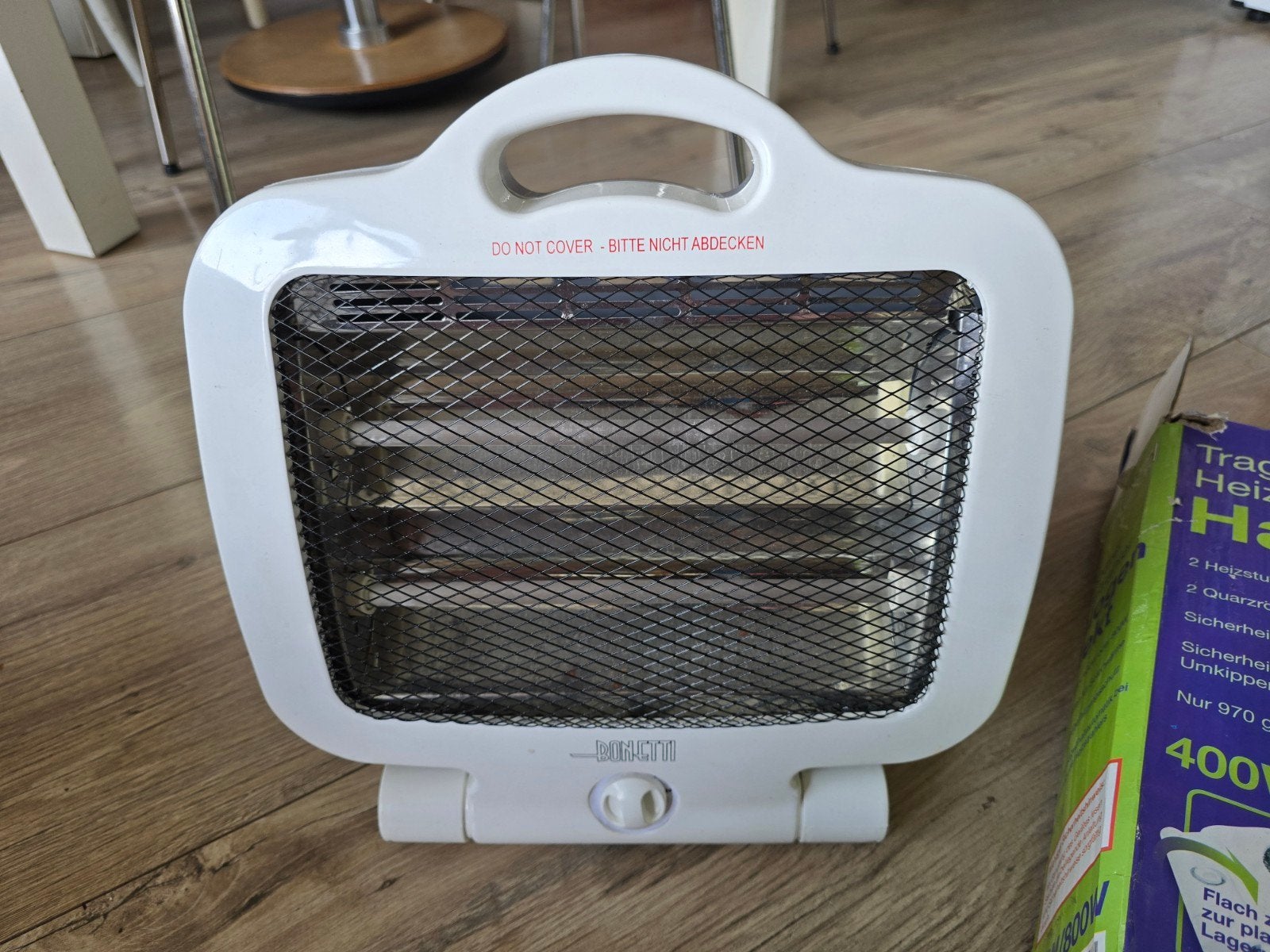 Bonetti Halogeen Warmtelamp - 400W/800W, 30 tot 80 cm, Kachel, Minder dan 60 cm, Ophalen of Verzenden