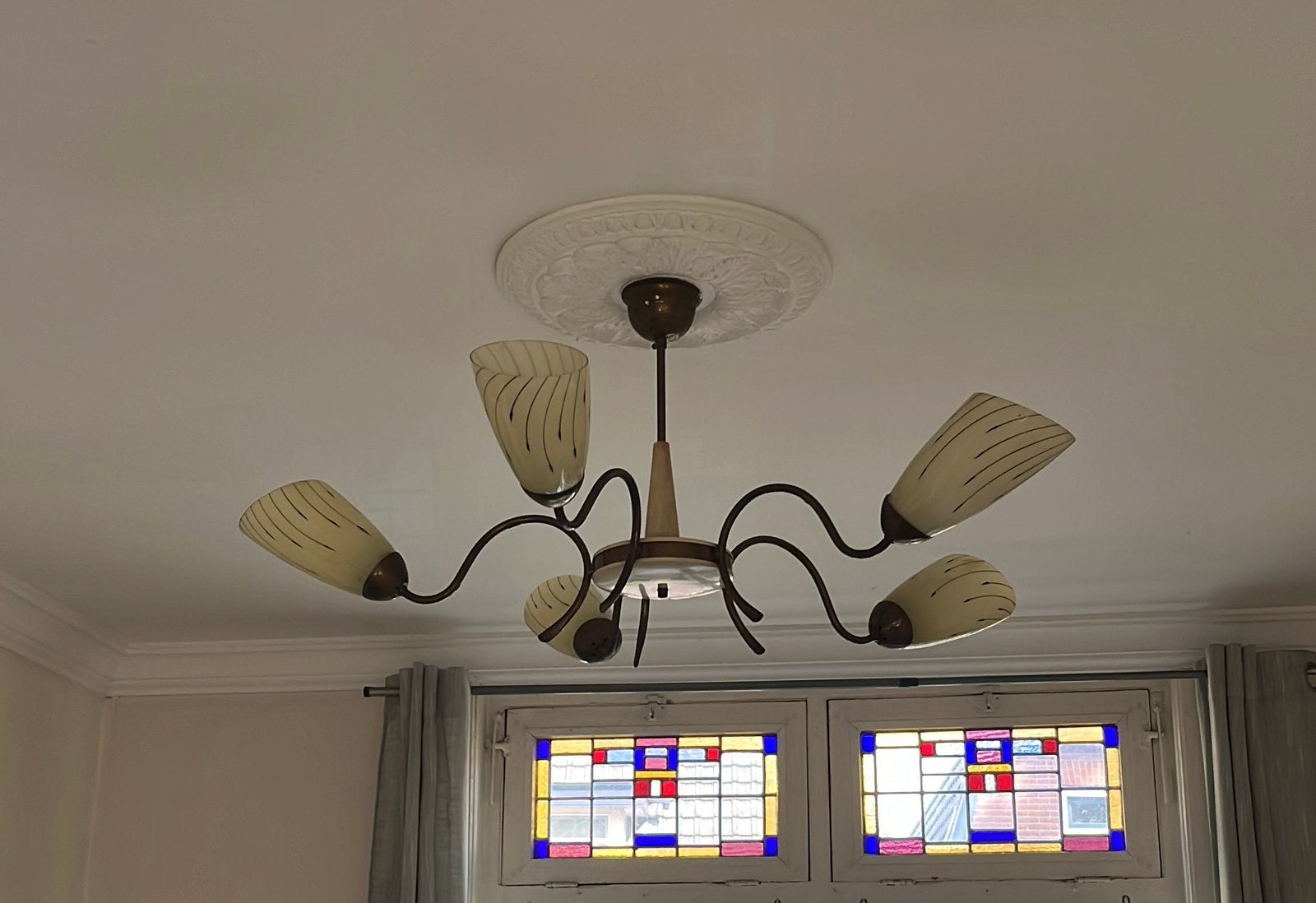 Vintage plafondlamp, Ophalen, Zo goed als nieuw