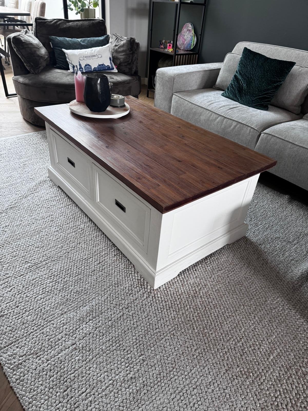 Bommel salontafel Surry met lades - 120x70x47 cm, Ophalen, Gebruikt, 100 tot 150 cm, 50 tot 100 cm