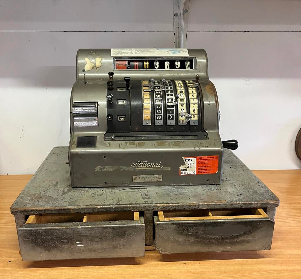 Antieke National Kassa - Vintage Geldlade, Ophalen of Verzenden