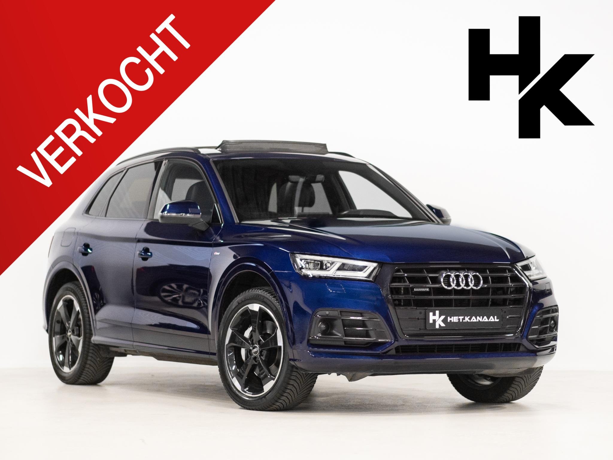 Audi Q5 50 TFSI e S edition Pano Leer Keyless Virtual, Automaat, 4 cilinders, Blauw, Bedrijf