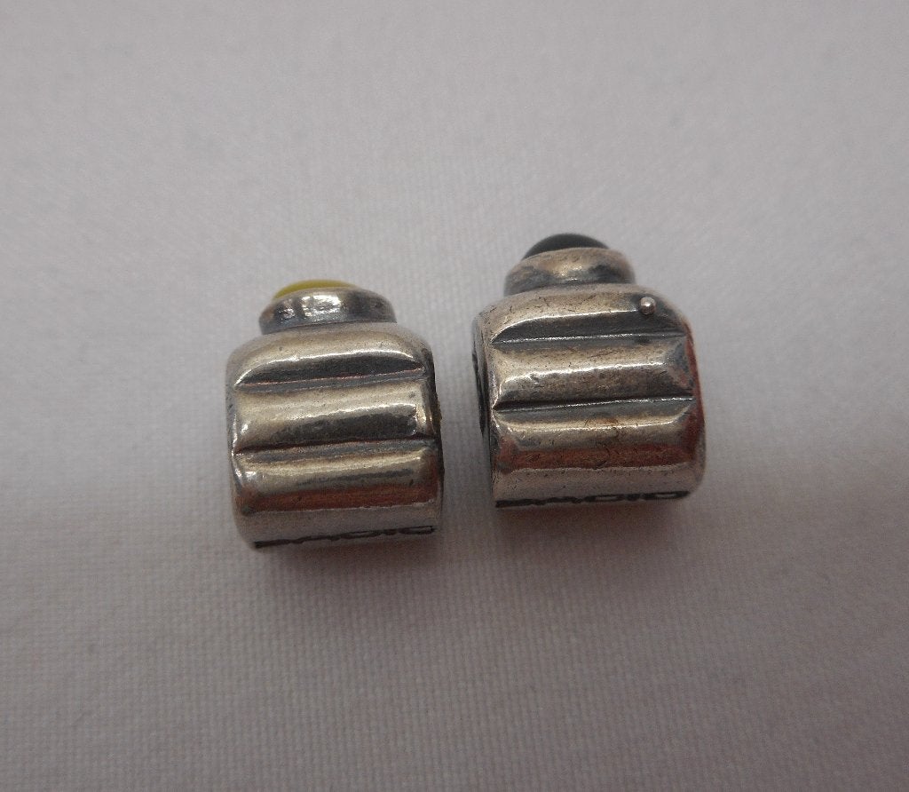 Zilveren Bacio bedel met zwarte steen nr.263, Overige merken, Verzenden, Zo goed als nieuw, 1 bedel