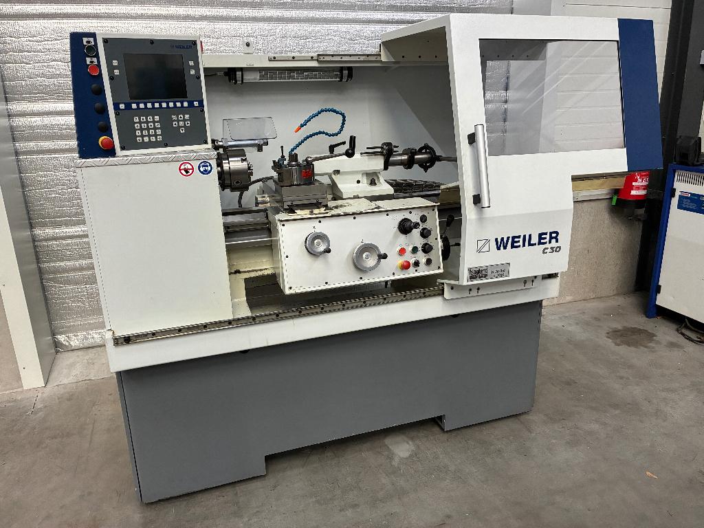 draaibank Weiler C-30 x 750 Teachin. bj 2010 zeer compleet., Doe-het-zelf en Verbouw, Ophalen, Gebruikt, Metaaldraaibank, 500 tot 1000 mm