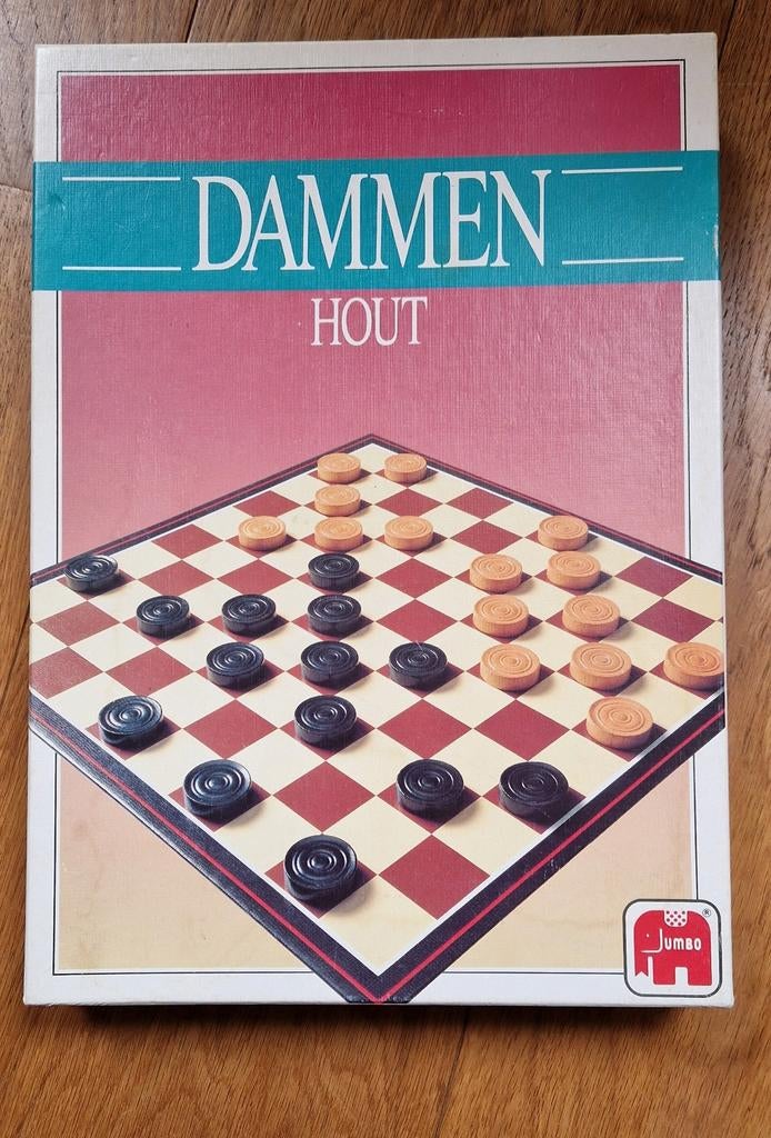 Dammen hout, jumbo, Een of twee spelers, Ophalen of Verzenden, Zo goed als nieuw, Jumbo
