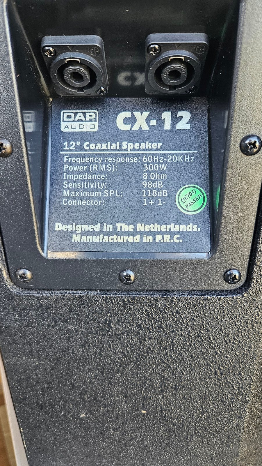 DAP Audio CX-12 12" Coaxiale Speaker - 300W, Gebruikt, Overige typen, Ophalen, 150 watt of meer