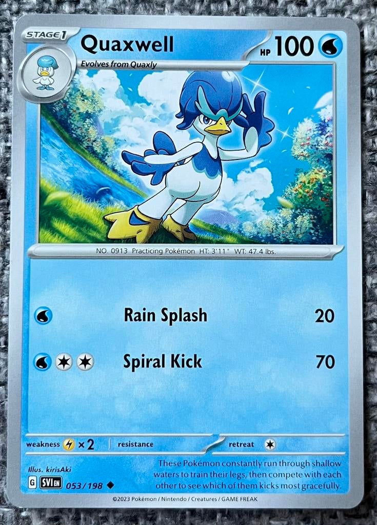 Pokémonkaart van Quaxwell (913) •Scarlet & Violet (053/198), Ophalen of Verzenden, Nieuw, Losse kaart
