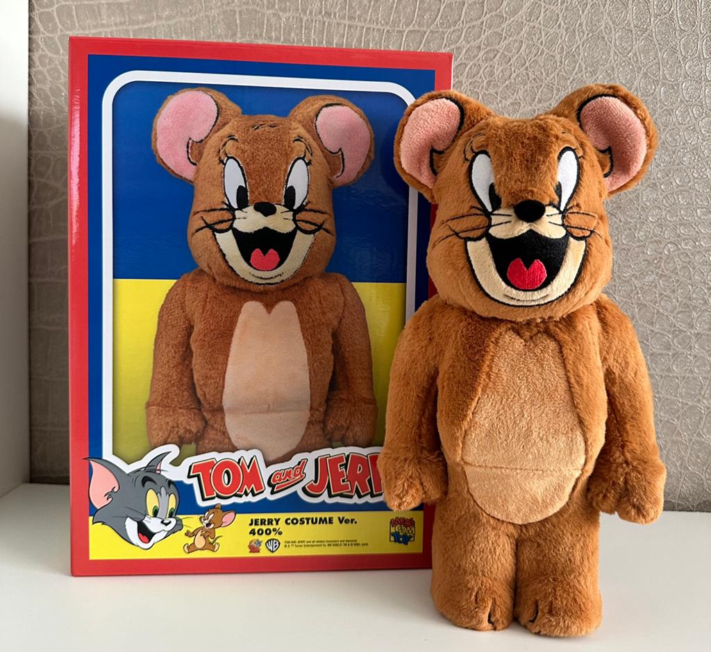Medicom Toy BE@RBRICK 400% - Jerry Costume Ver. Plush + Doos, Ophalen of Verzenden, Zo goed als nieuw