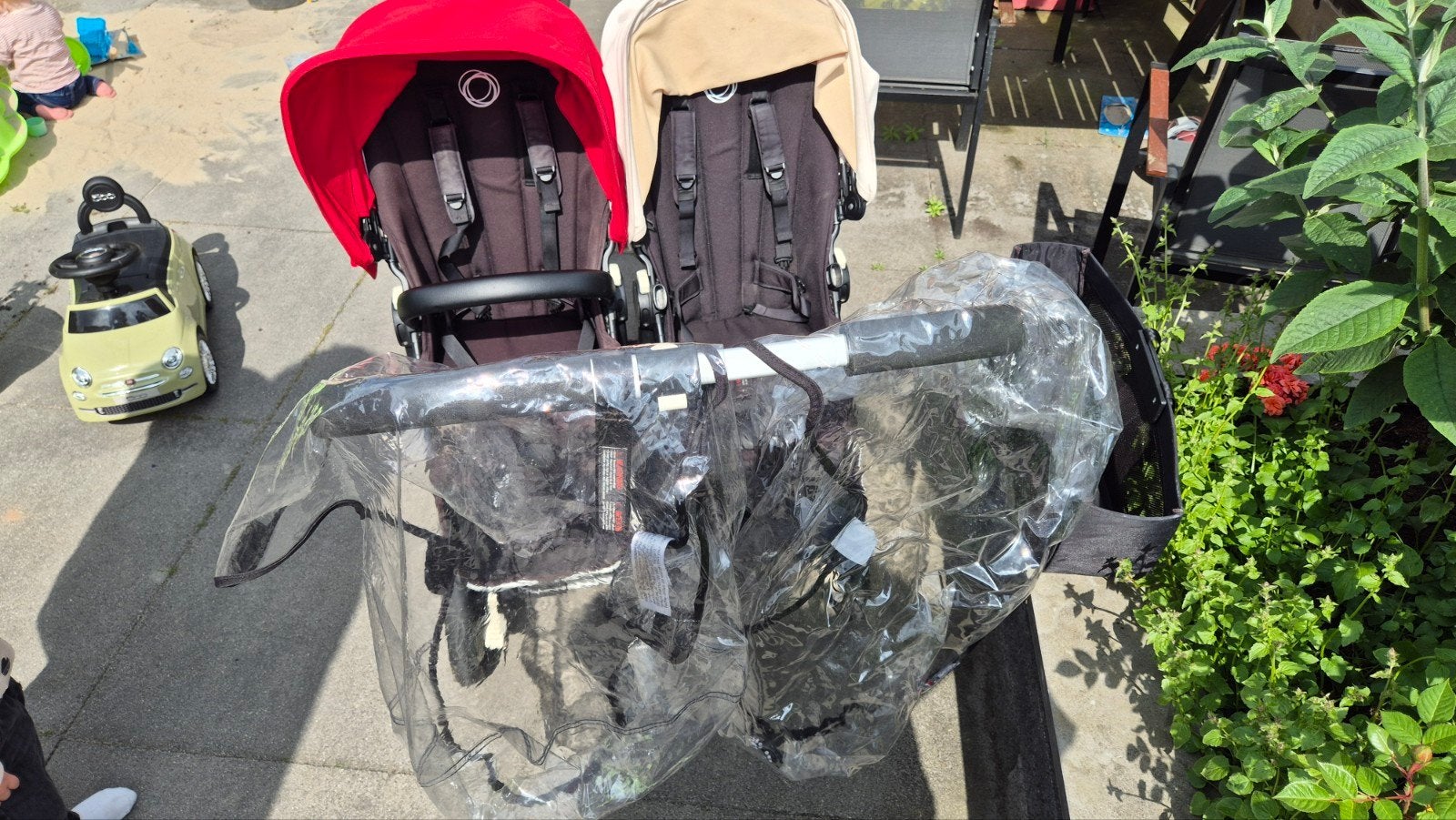 Bugaboo Donkey Duo Kinderwagen - Rood en Beige, Kinderen en Baby's, Ophalen, Gebruikt, Bugaboo, Duowagen