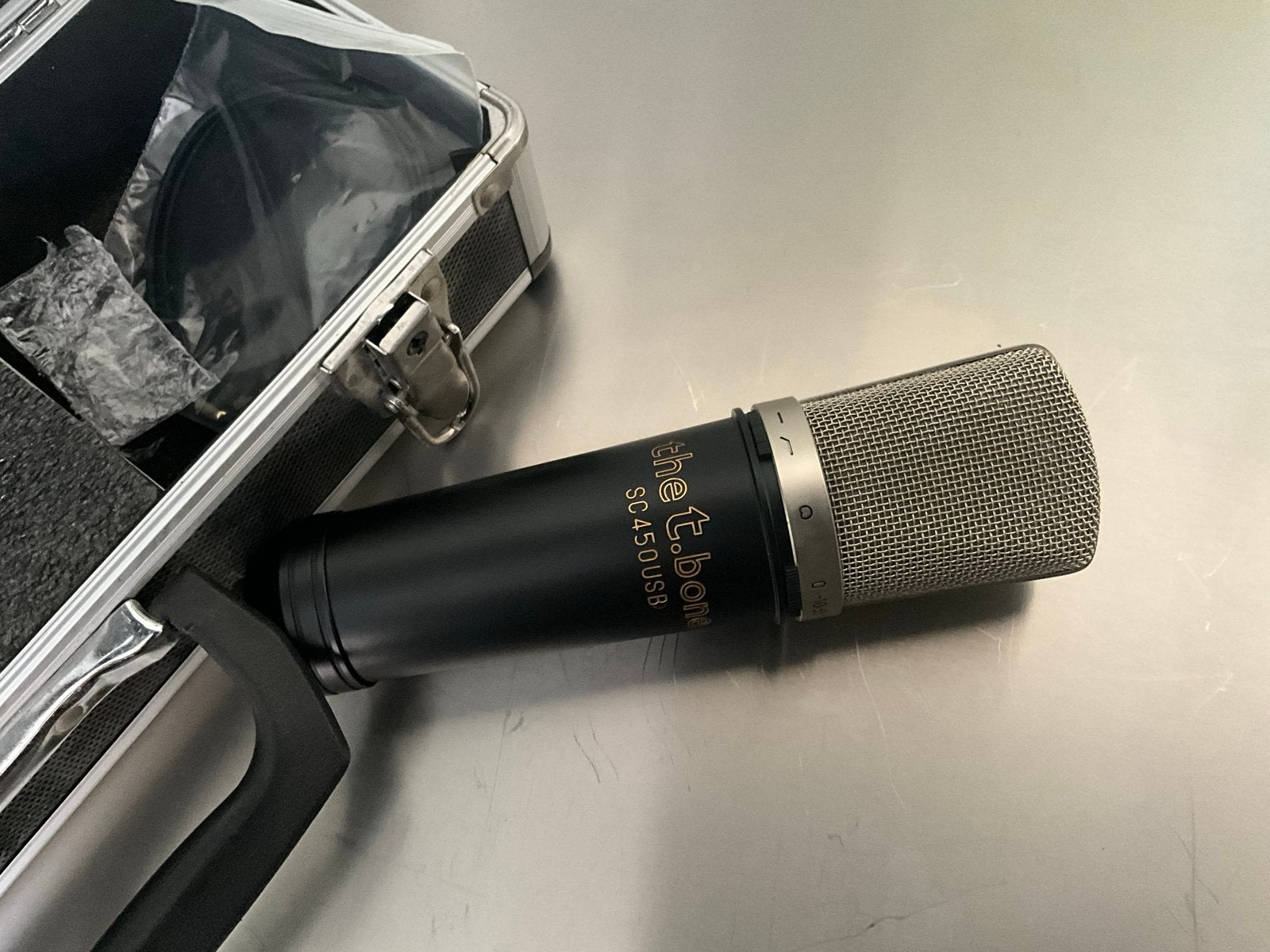 T.bone SC 450 USB Microfoon met standaard en popfilter, Ophalen, Gebruikt, Studiomicrofoon