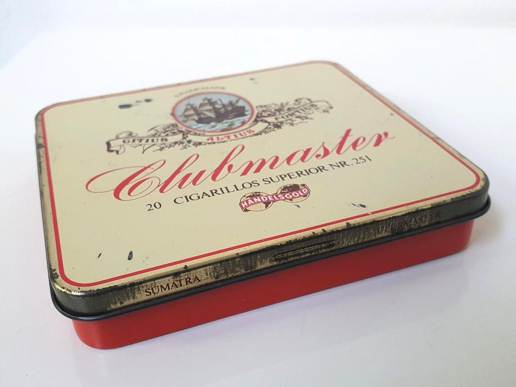 sigarenblikje Clubmaster, nr 251, slechts €2,50 verzendkstn!, Verzamelen, Verzenden, Gebruikt, Overige, Overige merken