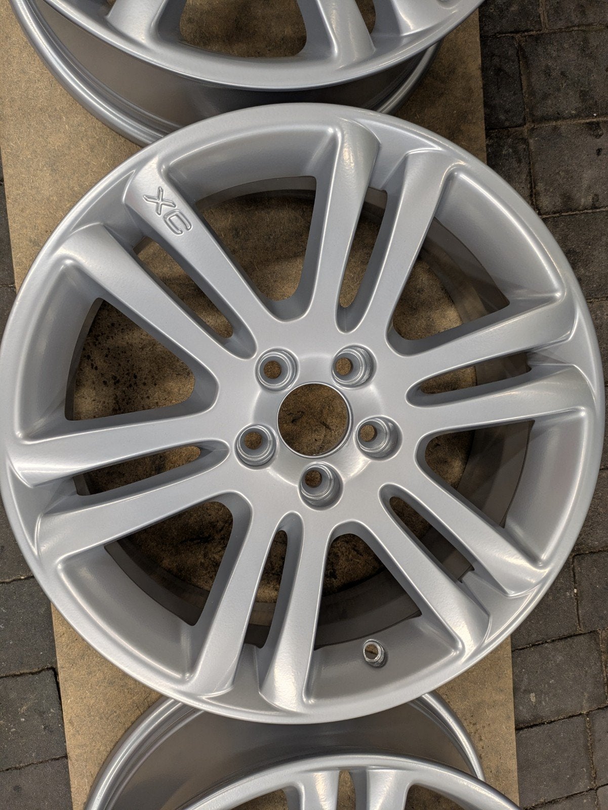 Set van 4 Volvo XC90  18 inch velgen gepoedercoat, Auto-onderdelen, Banden en Velgen, Ophalen, 18 inch, Gebruikt, Velg(en)