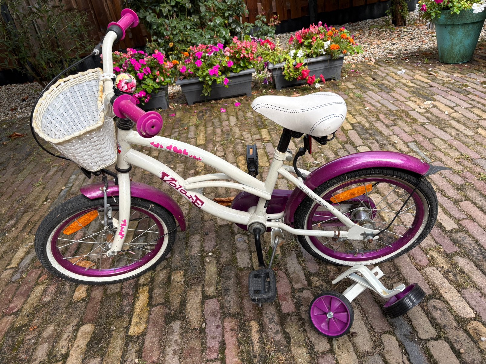 Meisjesfiets Volare 16 inch, Ophalen, Gebruikt, 16 tot 20 inch, Zijwieltjes
