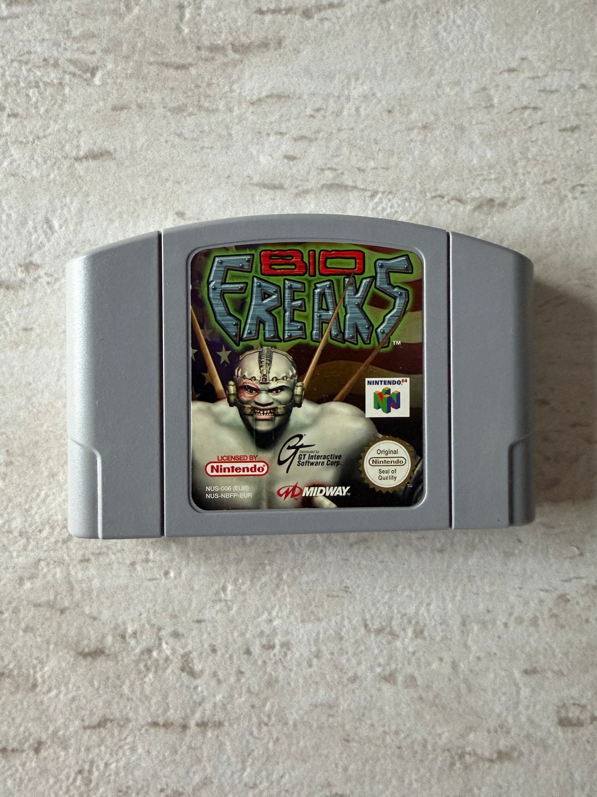 Bio F.R.E.A.K.S. Nintendo 64 N64 PAL originele cartridge, Spelcomputers en Games, Games | Nintendo 64, Ophalen, Gebruikt, Vechten
