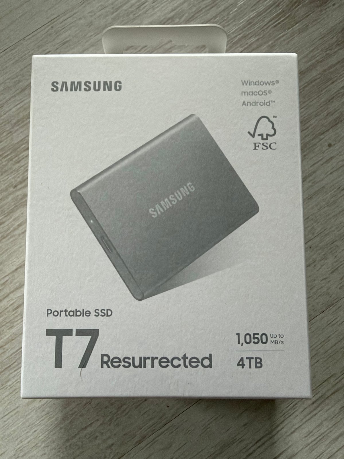Samsung Portable SSD T7 Resurrected 4TB Externe SSD, Computers en Software, Harde schijven, Samsung, Server, SSD, Nieuw