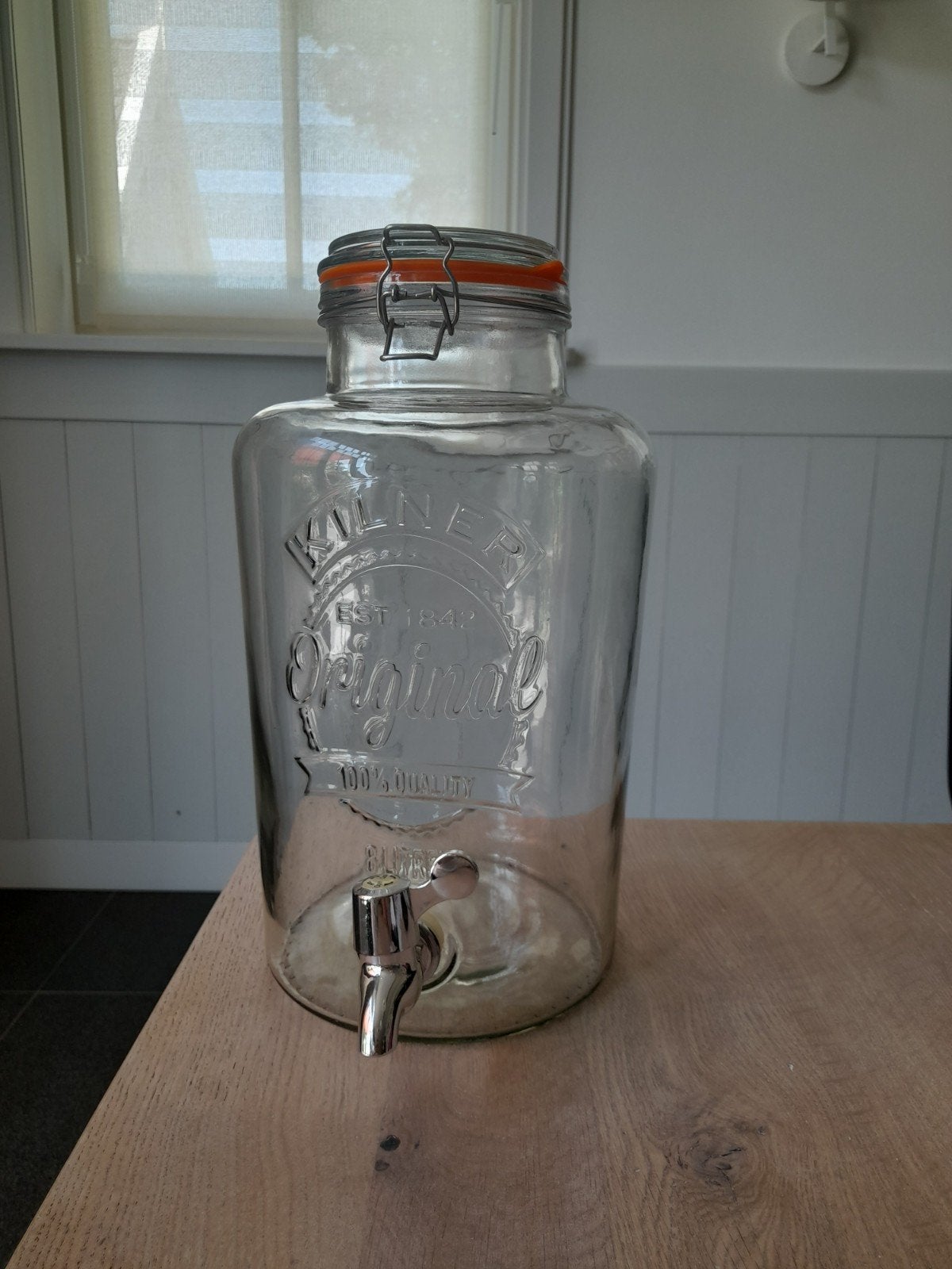 Drankdispenser 8 liter! met kraantje, merk Kilner, XL, Huis en Inrichting, Keuken | Keukenbenodigdheden, Ophalen, Glas, Zo goed als nieuw