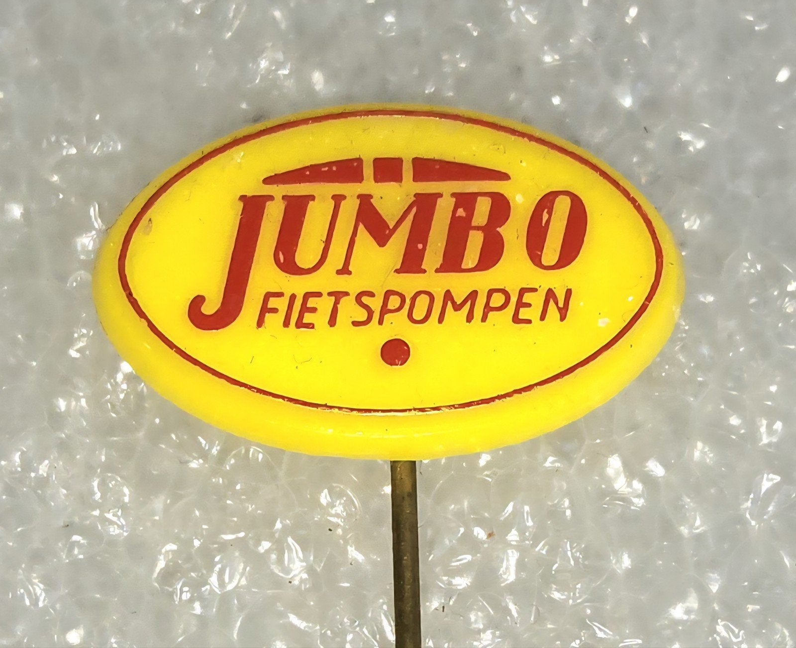 Vintage Jumbo Fietspompen Speldje, Ophalen of Verzenden, Gebruikt, Merk, Speldje of Pin