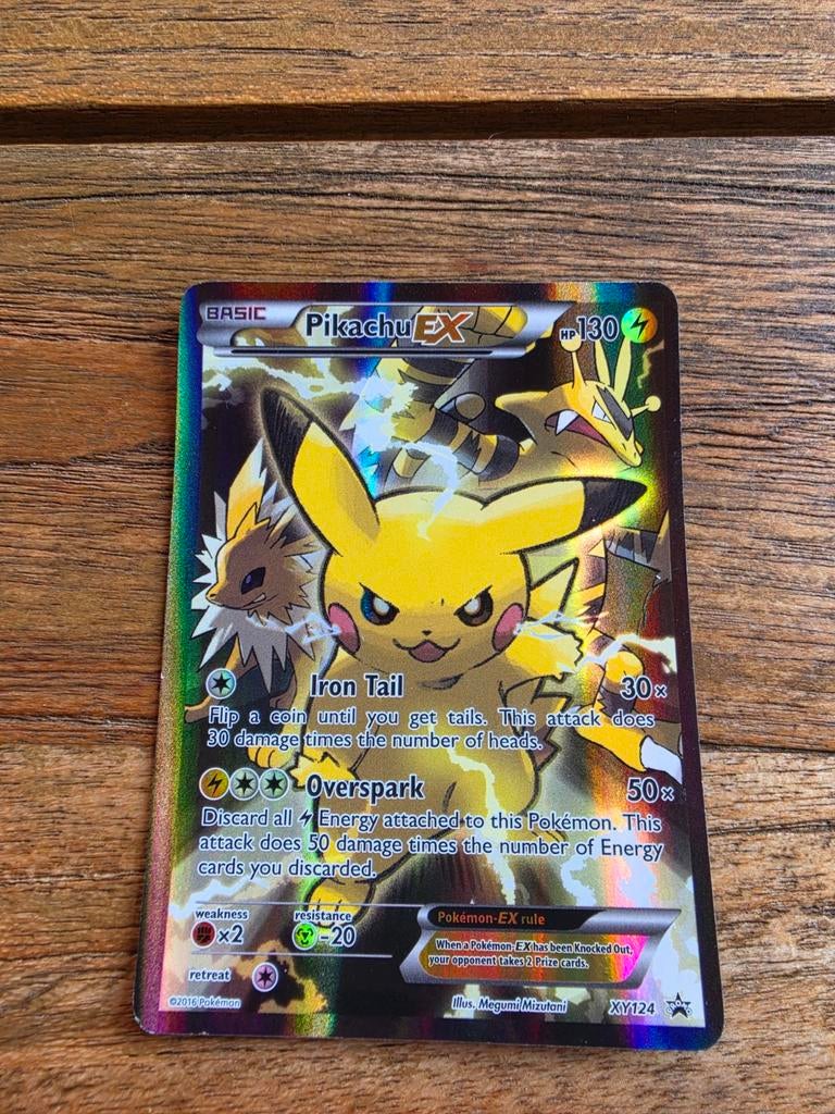 Pikachu EX XY124 Full Art Pokémon Kaart, Ophalen of Verzenden