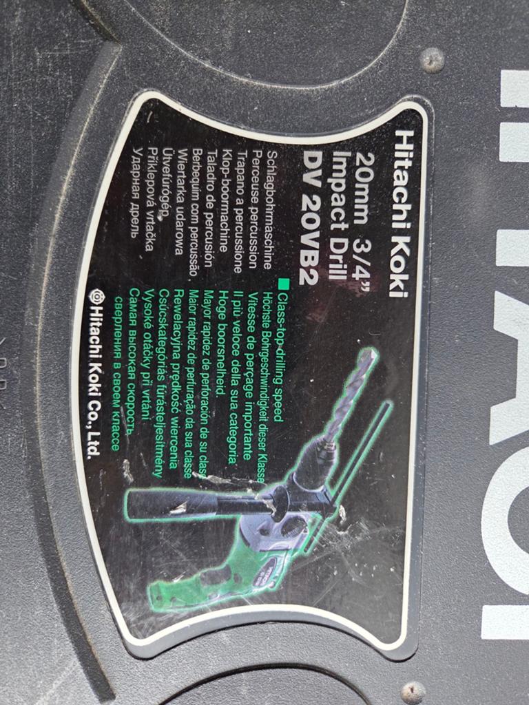 Hitachi klop boormachine inclusief opbergbox, Ophalen, Gebruikt, Boormachine
