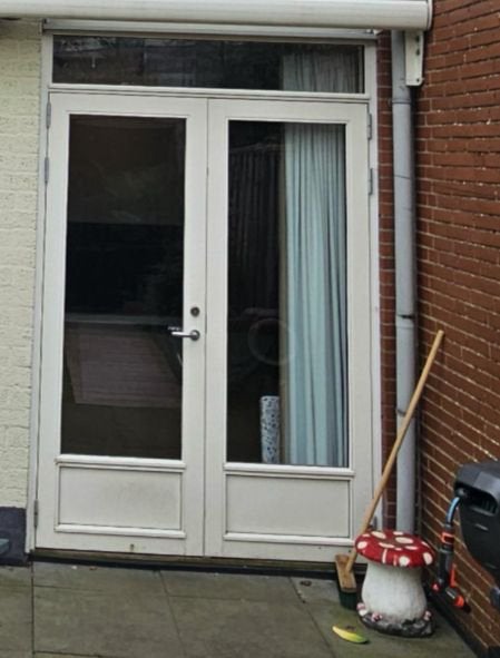 Kunststof Kozijn met openslaande deuren, Doe-het-zelf en Verbouw, Ophalen, Kunststof, Deurkozijn, Zo goed als nieuw