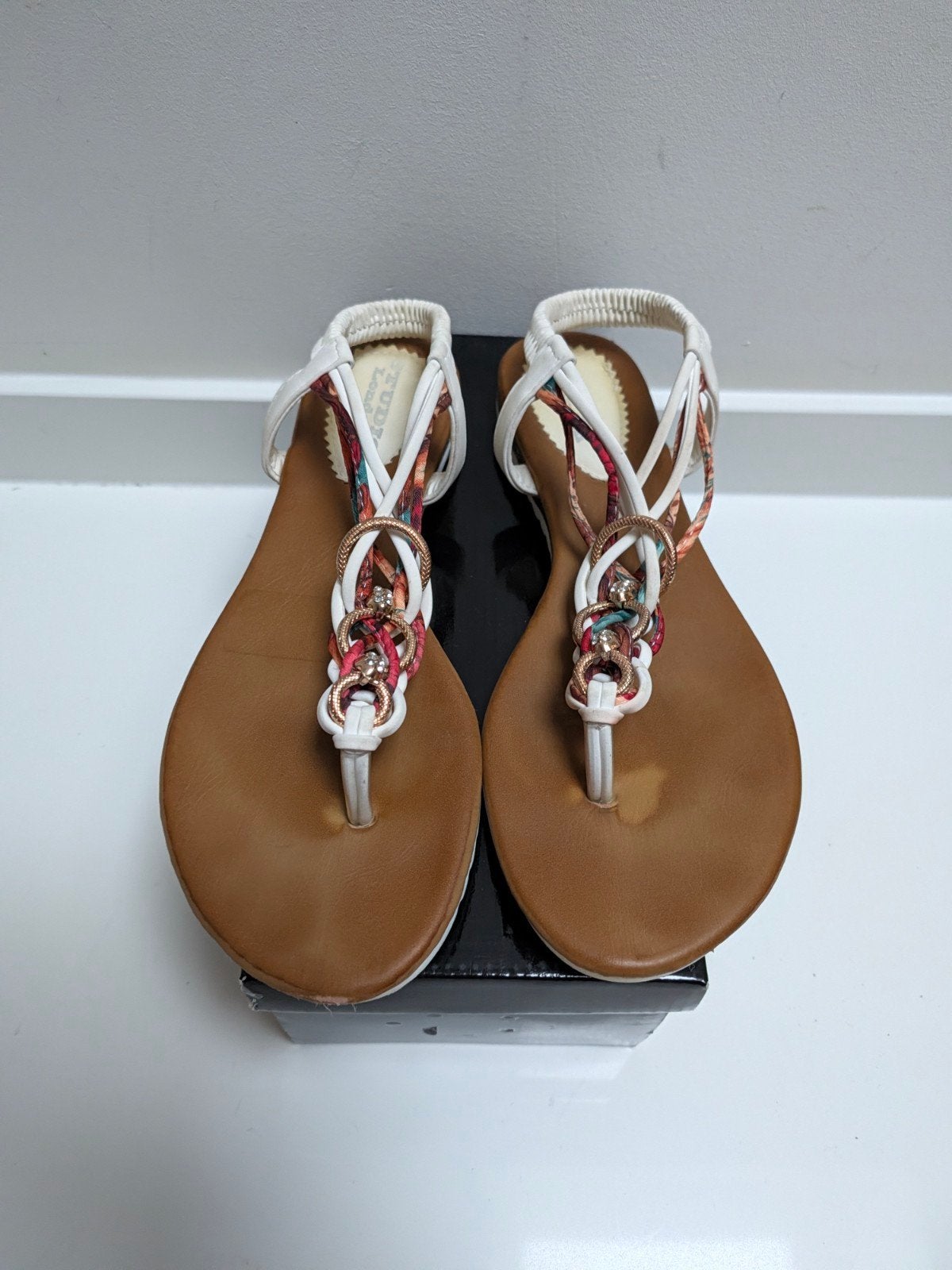 Nette Studio London sandalen maat 41, Gedragen, Wit, Studio London, Sandalen of Muiltjes