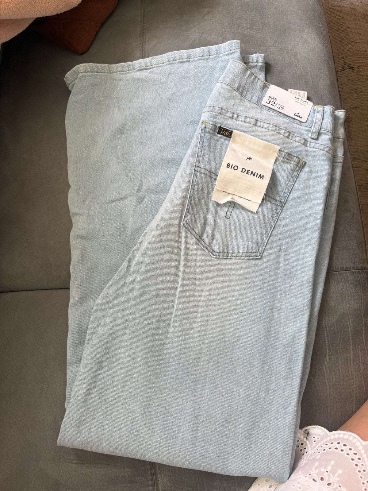 Nieuwe Lois Jeans Palazzo Wide Flare Bio Denim, Blauw, Maat 42/44 (L), Nieuw, Ophalen of Verzenden