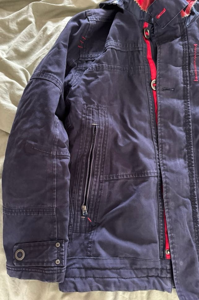 Gaastra lange blauwe winterjas XL PG-W met capuchon, Ophalen of Verzenden, Zo goed als nieuw, Maat 56/58 (XL), Blauw