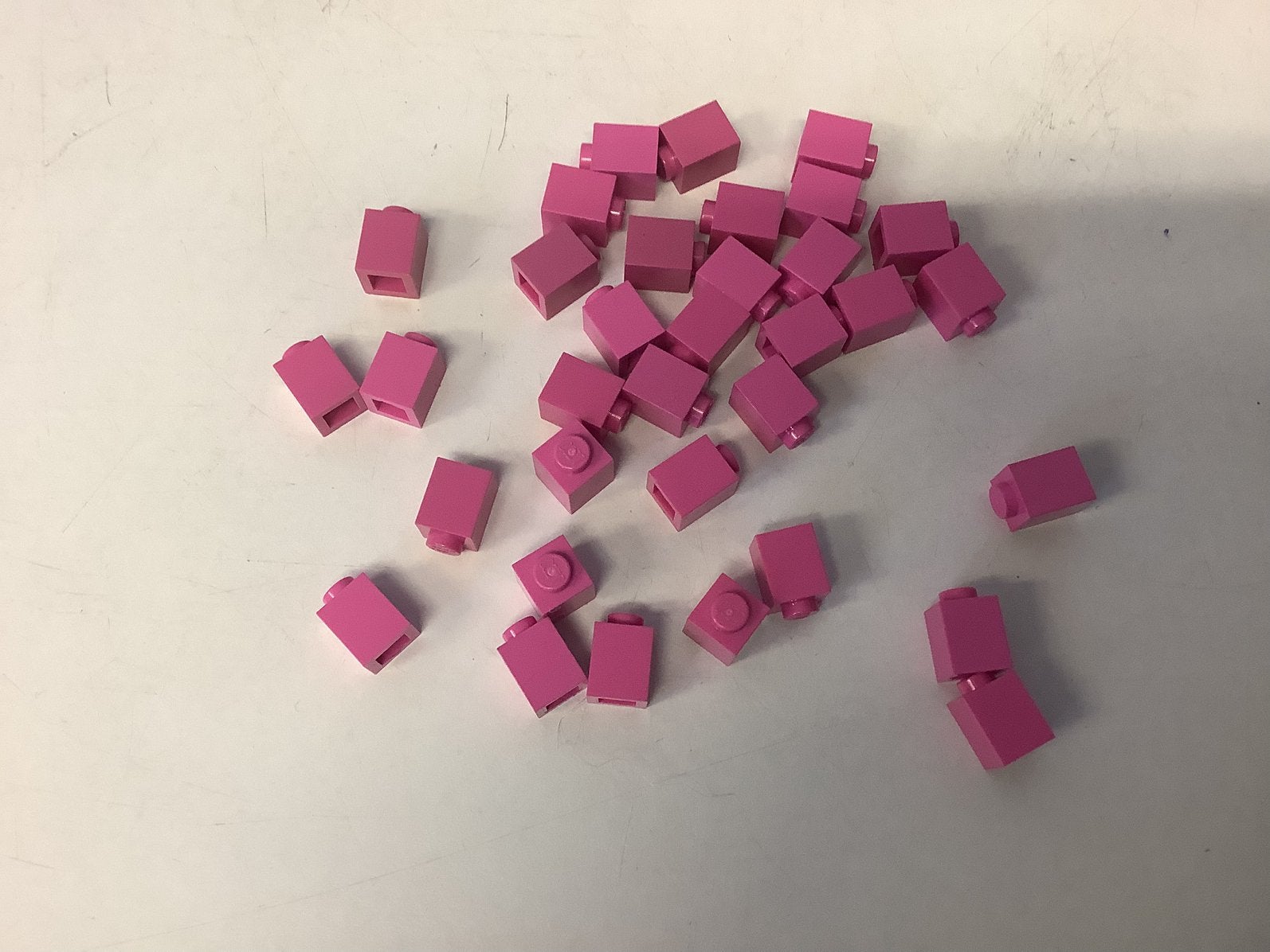 Lego steen 1x1 donker roze, Ophalen of Verzenden, Gebruikt, Losse stenen, Lego
