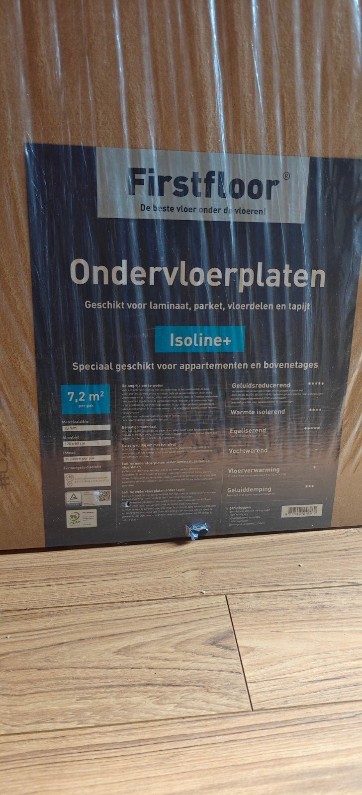 Firstfloor Isoline+ Ondervloerplaten, 10 mm dik., Ophalen, Overige materialen, 30 cm of meer, 50 tot 150 cm