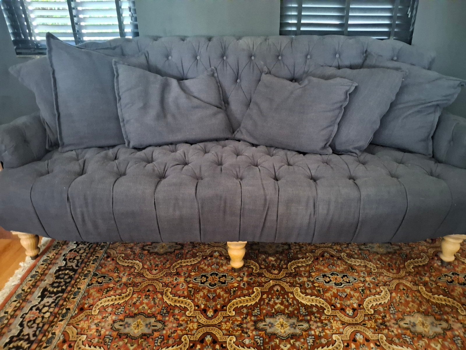 Twee gebruikte banken, 220x110x90 cm, ophalen Mijdrecht, Huis en Inrichting, Ophalen, Gebruikt, 100 tot 125 cm, Driepersoons