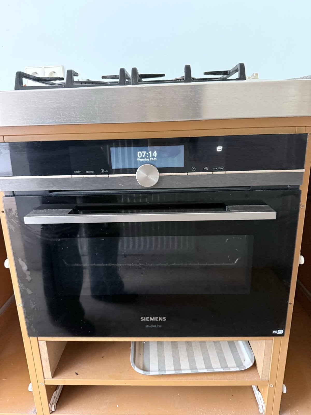 Siemens Studioline Stoomoven HB656GBS1B/70 - Zo goed als nie, Ophalen, 45 tot 50 cm, Gebruikt, Hete lucht