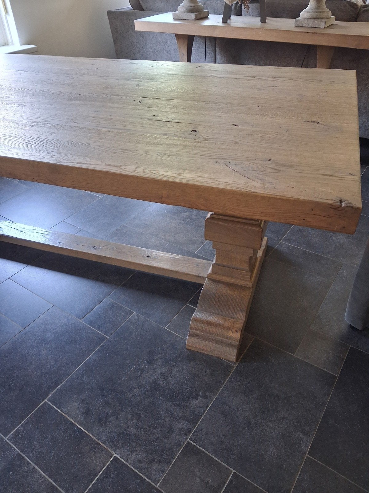 Eiken tafel - 240x100 cm - Zeer nette staat, Huis en Inrichting, Tafels | Eettafels, Gebruikt, 200 cm of meer, Rechthoekig, 50 tot 100 cm